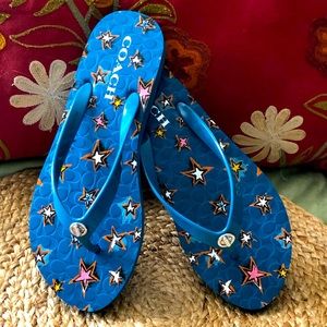 Coach Abigail Blue Star ⭐️ Flip Glops